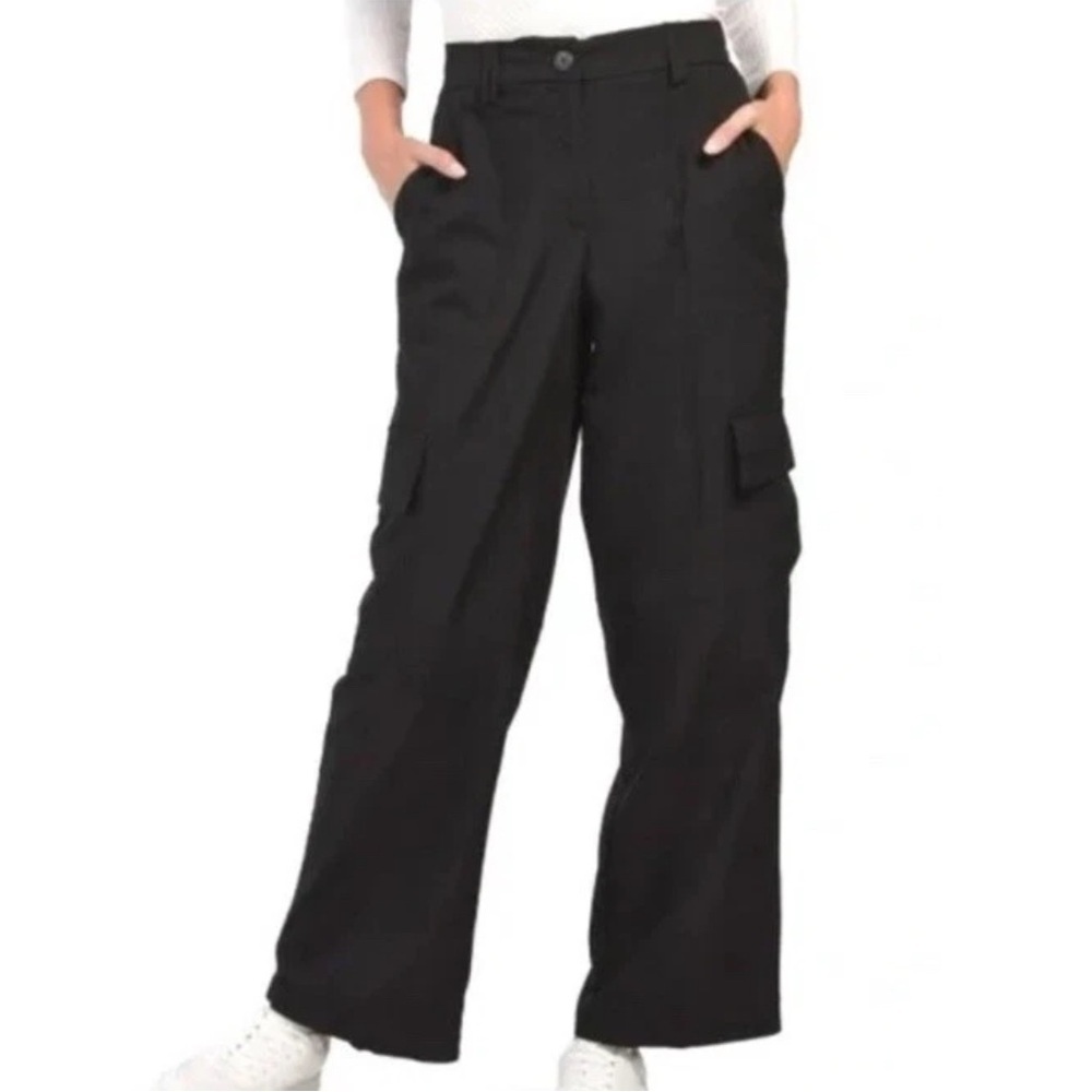 House of Harlow 1960 Black Wide Leg Cargo Trousers